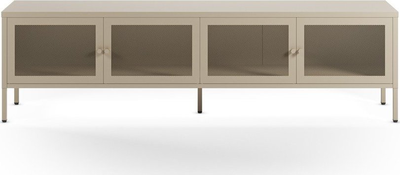 Krémový kovový TV stolek 160x50x35 cm Fayna – Marckeric Marckeric