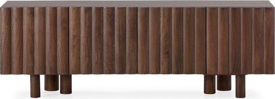 Hnědý TV stolek z mangového dřeva 160x55x40 cm Tamira – MOME Mome