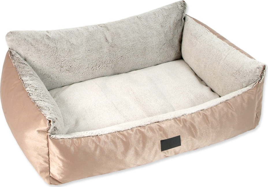 Pelíšek pro psa ve zlaté barvě 78x60 cm Dog Fantasy Lux Platinum – Plaček Pet Products Plaček Pet Products
