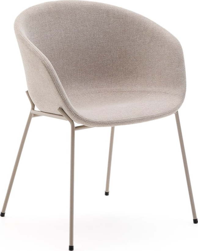 Béžové čalouněné jídelní křeslo s područkami Yvette – Kave Home Kave Home