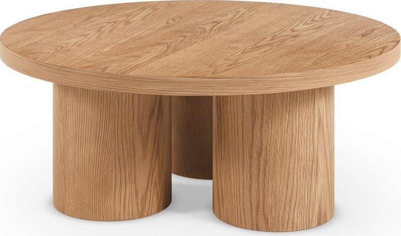 Kulatý konferenční stolek v dekoru dubu v přírodní barvě ø 100 cm Arancha – MOME Mome