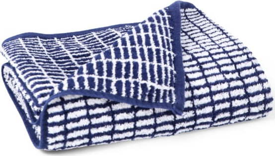 Bílá/modrá froté osuška s příměsí bambusu 70x140 cm Nuance – JUNA Juna