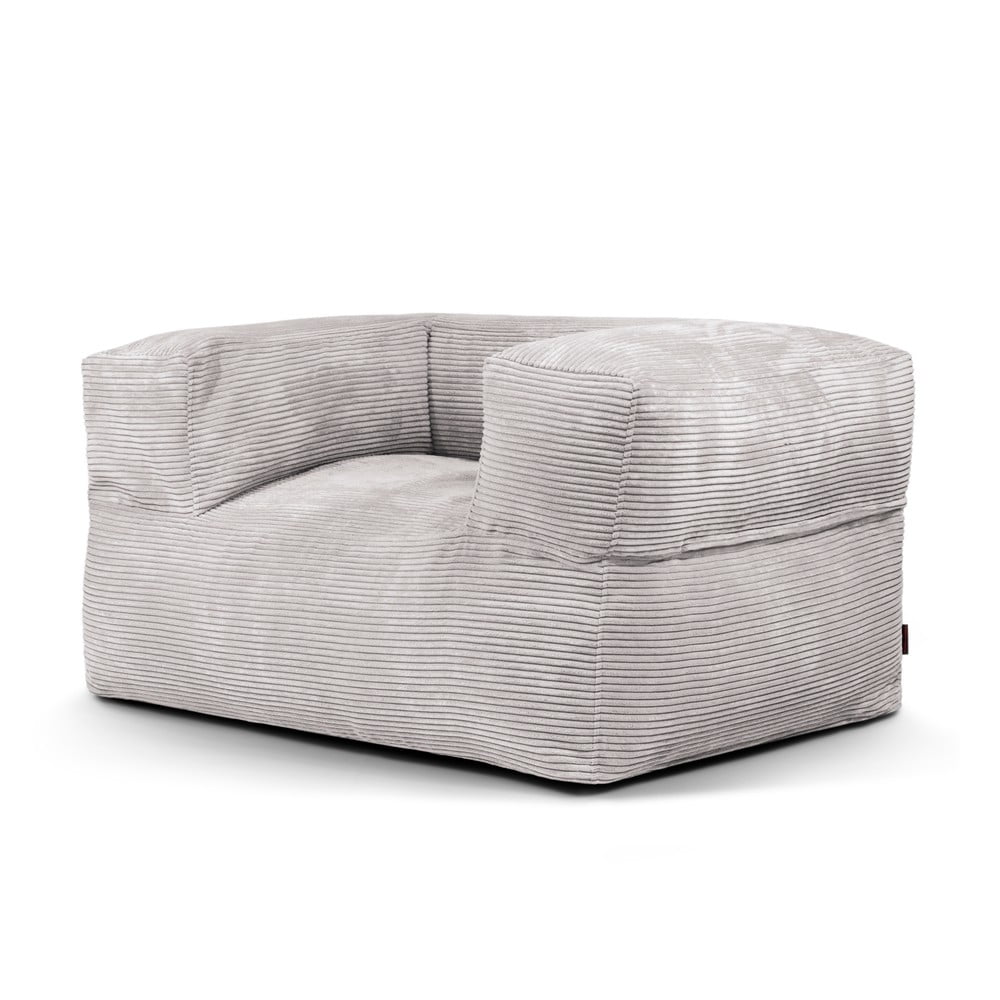 Světle šedý manšestrový sedací vak MooG – SLOWDOWN SLOWDOWN