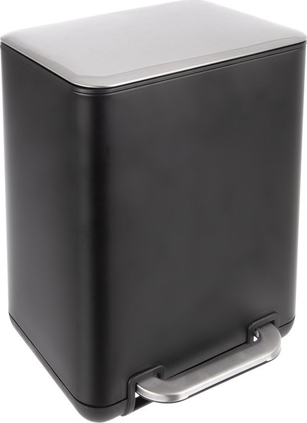 Černý nášlapný odpadkový koš z nerezové oceli 6 l Black – Orion Orion