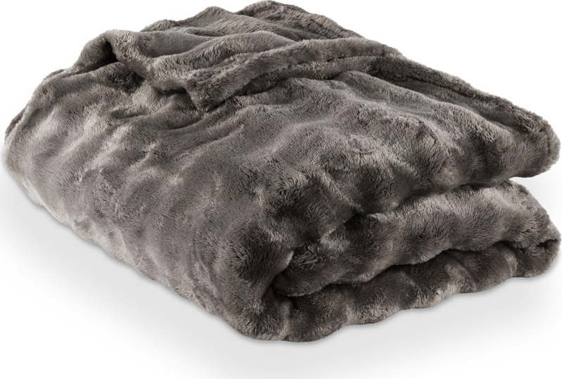 Šedá deka z mikroplyše 150x200 cm Wave – Tiseco Home Studio Tiseco Home Studio