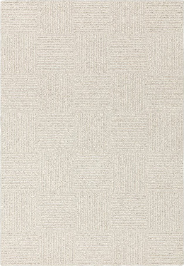 Slonovinový ručně tkaný vlněný koberec 160x230 cm Zennith Grid – Asiatic Carpets Asiatic Carpets