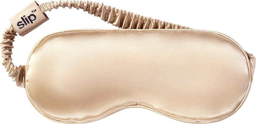 Světle hnědá hedvábná maska na spaní Caramel – slip slip