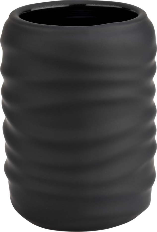 Černý keramický kelímek na zubní kartáčky Illana – Wenko WENKO