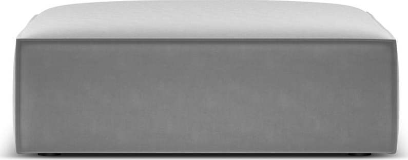 Světle šedá sametová podnožka Vanda – Mazzini Sofas Mazzini Sofas