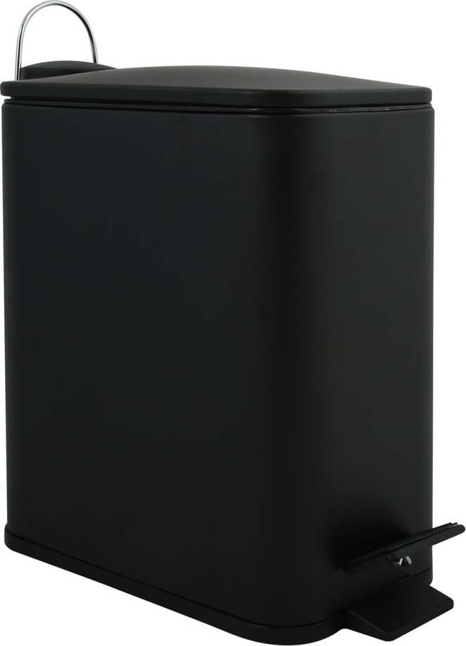 Matně černý nášlapný ocelový odpadkový koš 5 l Erik – Spirella SPIRELLA