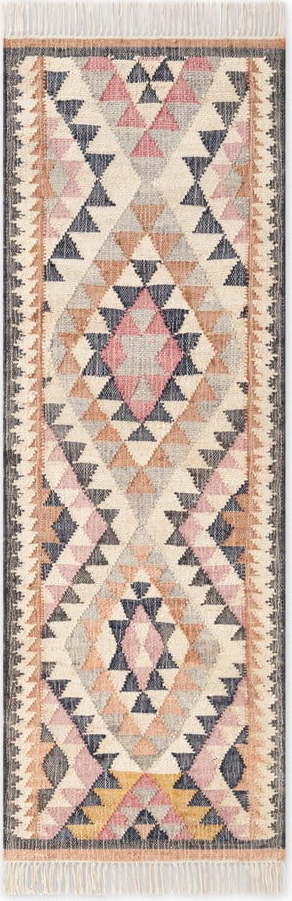 Šedý ručně tkaný jutový běhoun 80x200 cm Roya Parsa – Elle Decoration Elle Decoration