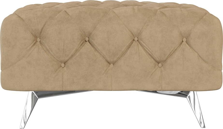 Světle hnědá sametová podnožka Chelsea – Ropez Ropez