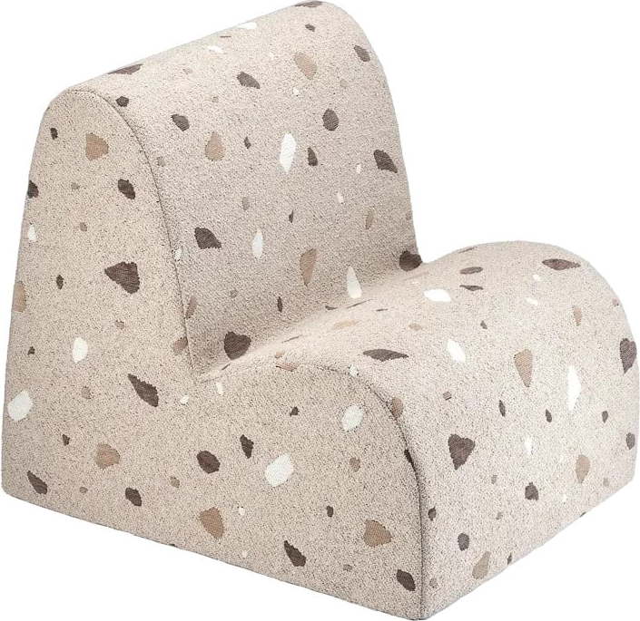 Světle hnědé dětské křesílko z textilie bouclé/žinylkové Terrazzo Cloud – Wigiwama Wigiwama