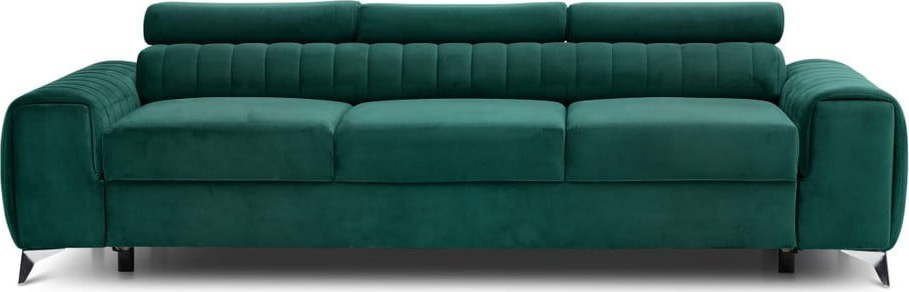 Zelená sametová rozkládací pohovka 261 cm Laurence – ELTAP ELTAP