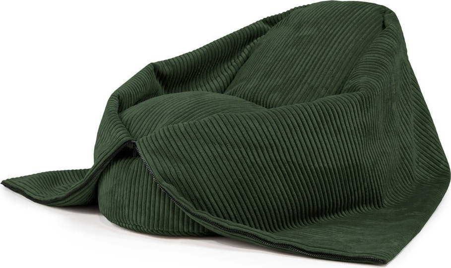 Zelený manšestrový dětský sedací vak Cocoon 80 – SLOWDOWN SLOWDOWN