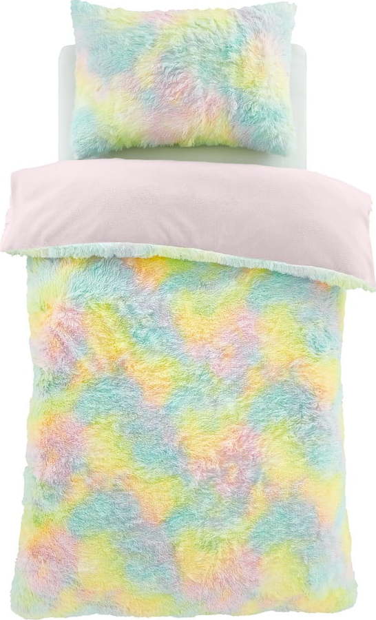Dětské povlečení na dvoulůžko/prodloužené z mikroplyše 230x220 cm Rainbow Cuddly – Catherine Lansfield Catherine Lansfield