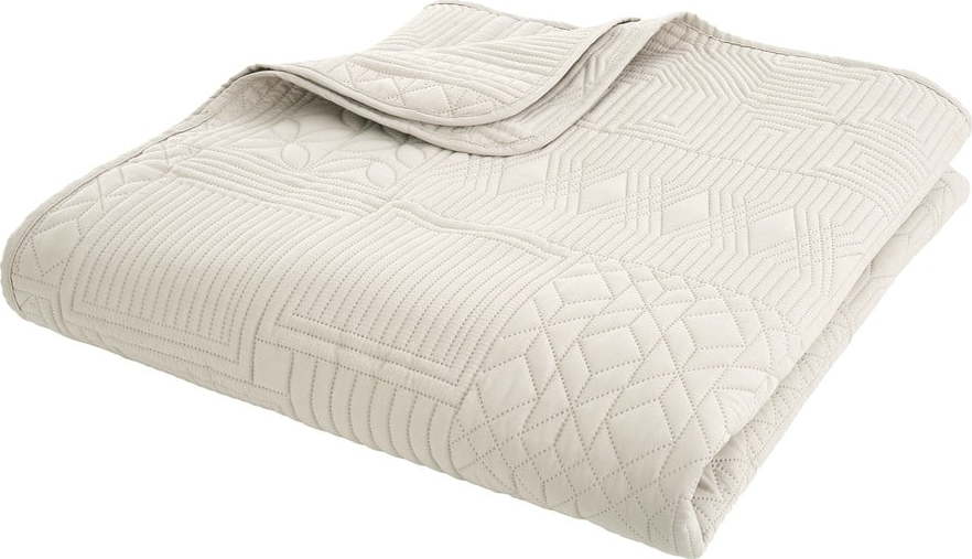 Béžový prošívaný přehoz 220x230 cm Folkstone Geo – Catherine Lansfield Catherine Lansfield