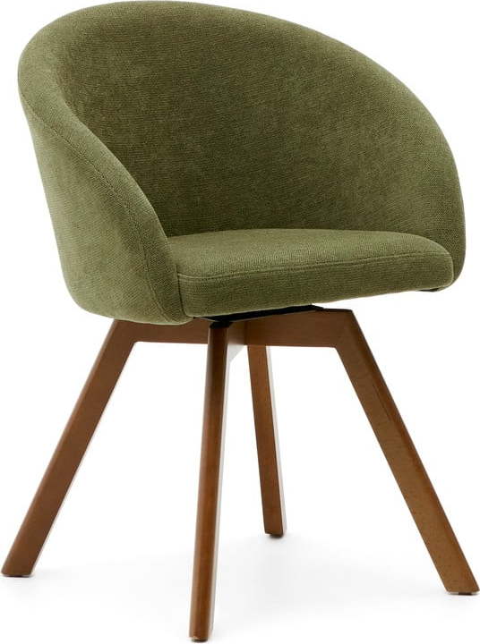 Zelené čalouněné jídelní křeslo s područkami Marvin – Kave Home Kave Home