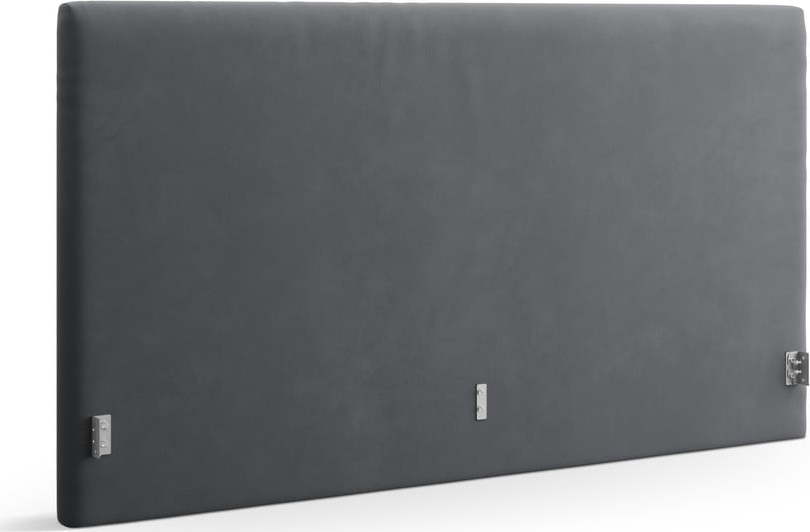 Šedé čalouněné čelo postele 210