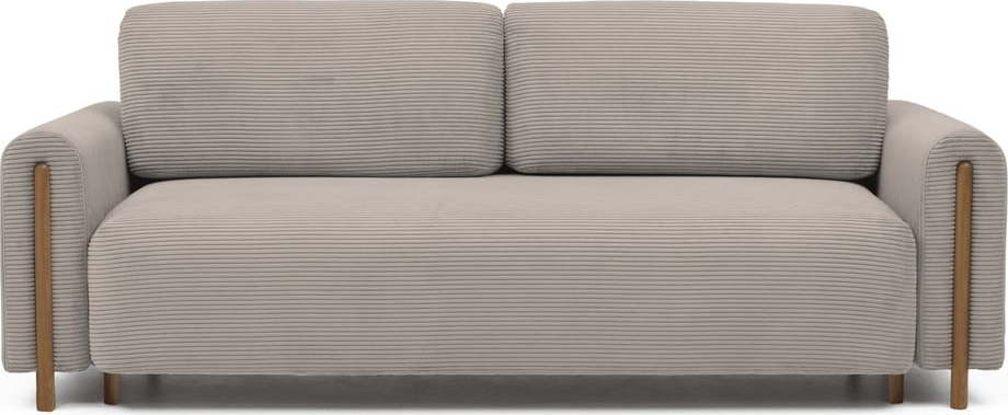 Světle hnědá manšestrová rozkládací/s úložným prostorem pohovka 244 cm Arcadova – ELTAP ELTAP