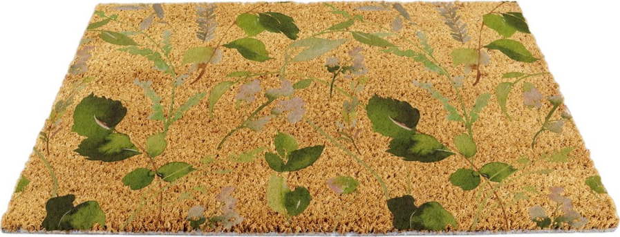 Rohožka z kokosového vlákna 40x60 cm Watercolour Leaves – Artsy Doormats Artsy Doormats