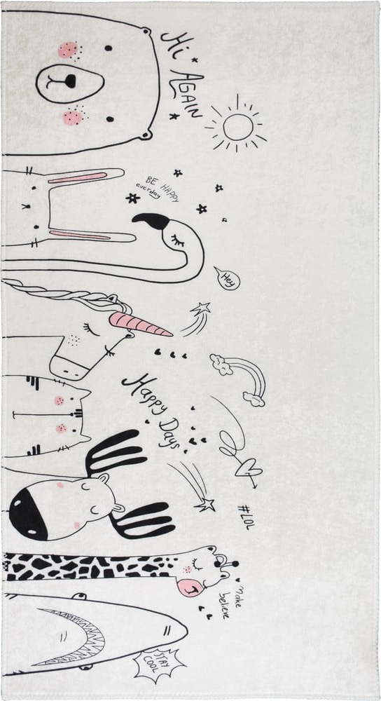 Slonovinový pratelný dětský koberec 80x120 cm Animal Kingdom – Vitaus Vitaus