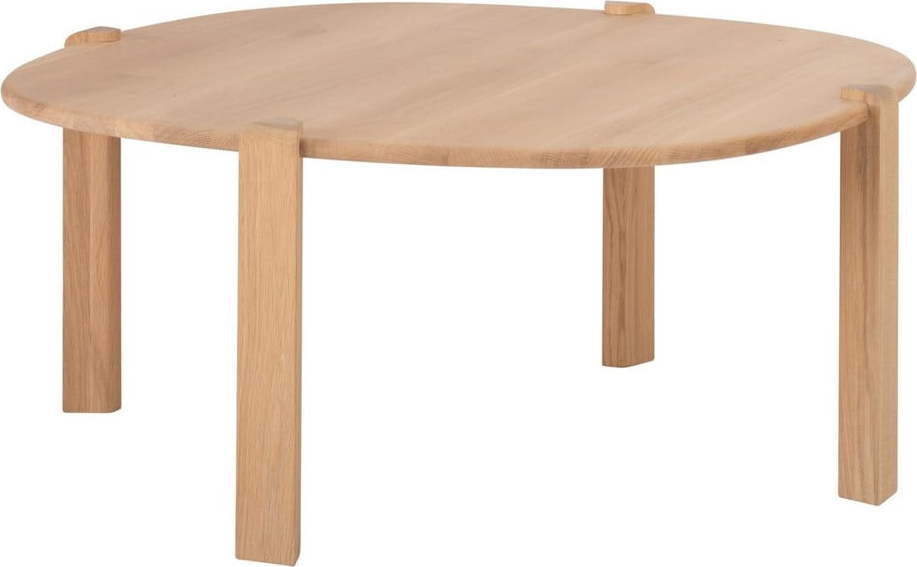 Kulatý konferenční stolek z dubového dřeva v přírodní barvě ø 100 cm Kulin – Gazzda Gazzda