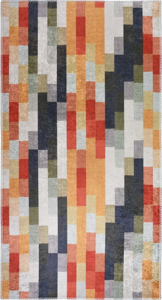 Oranžový/šedý pratelný koberec 60x100 cm Blocks of Fun – Vitaus Vitaus