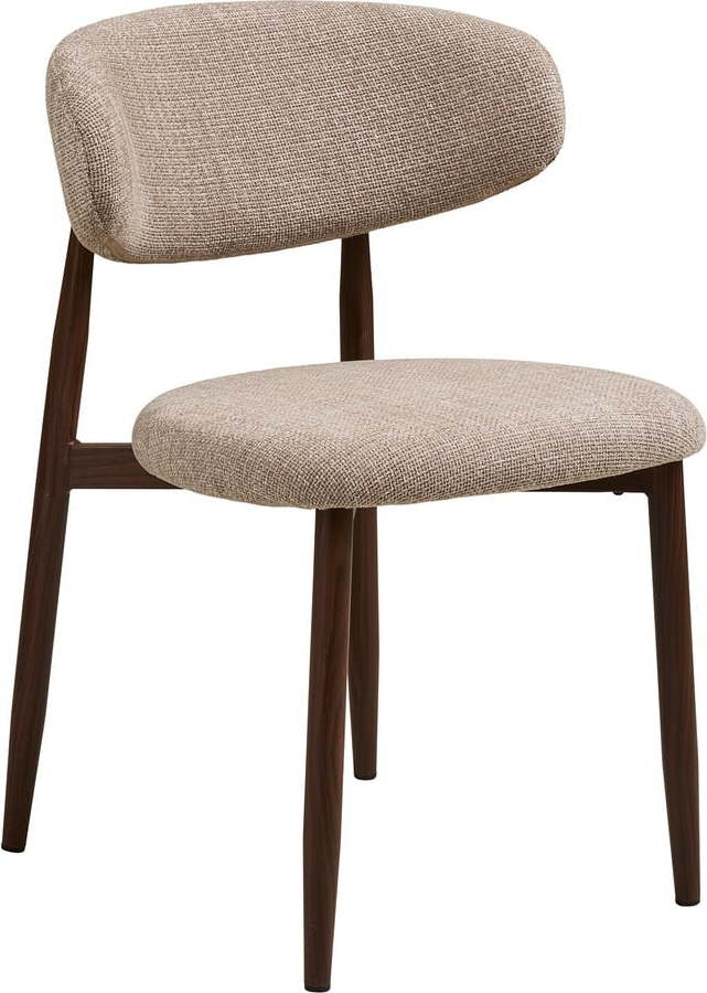 Béžová/tmavě hnědá čalouněná jídelní židle Levanto – House Nordic House Nordic