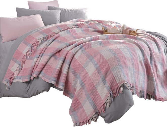 Růžový přehoz 180x220 cm Warm Soft – Mijolnir Mijolnir