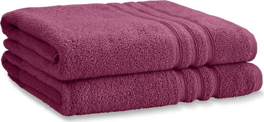 Tmavě růžové froté bavlněné osušky v sadě 2 ks 90x140 cm Zero Twist – Catherine Lansfield Catherine Lansfield