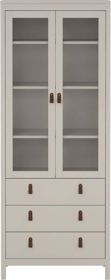 Šedobéžová vitrína 78x199x33 cm Madrid – Tvilum Tvilum