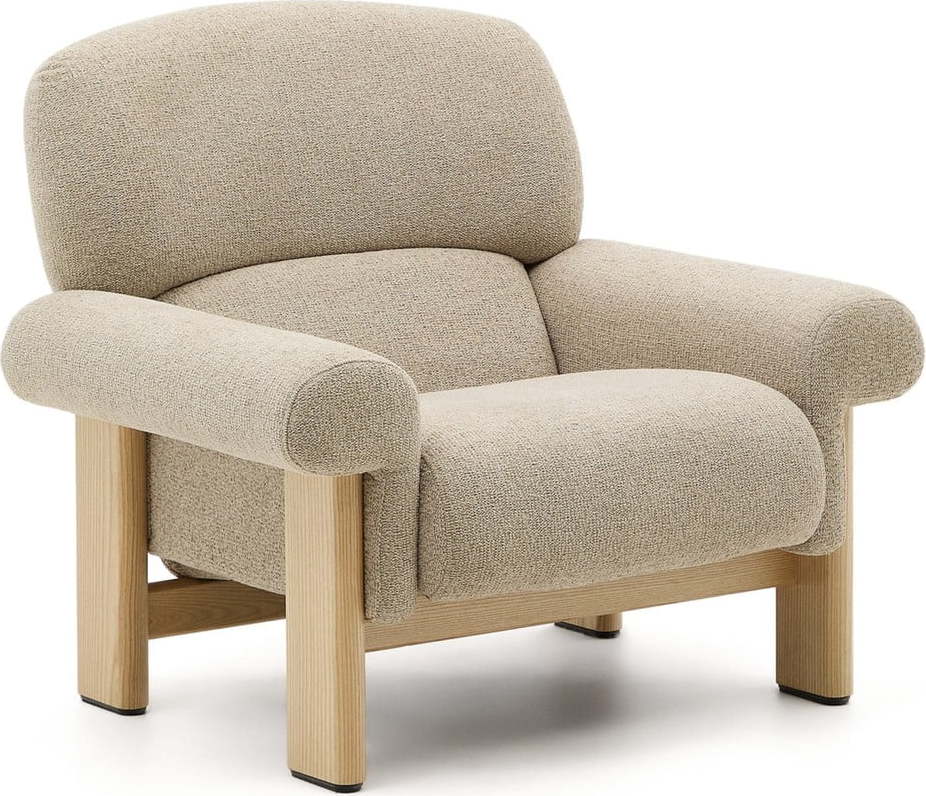 Béžové žinylkové křeslo Nema – Kave Home Kave Home