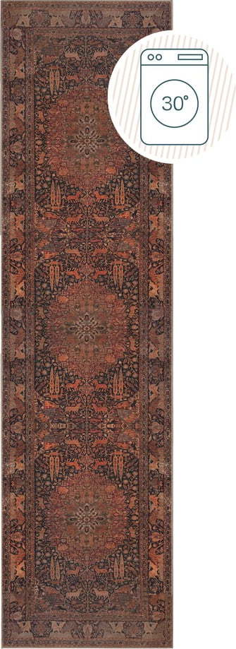 Vínový pratelný běhoun 60x230 cm Nico Global – Flair Rugs Flair Rugs