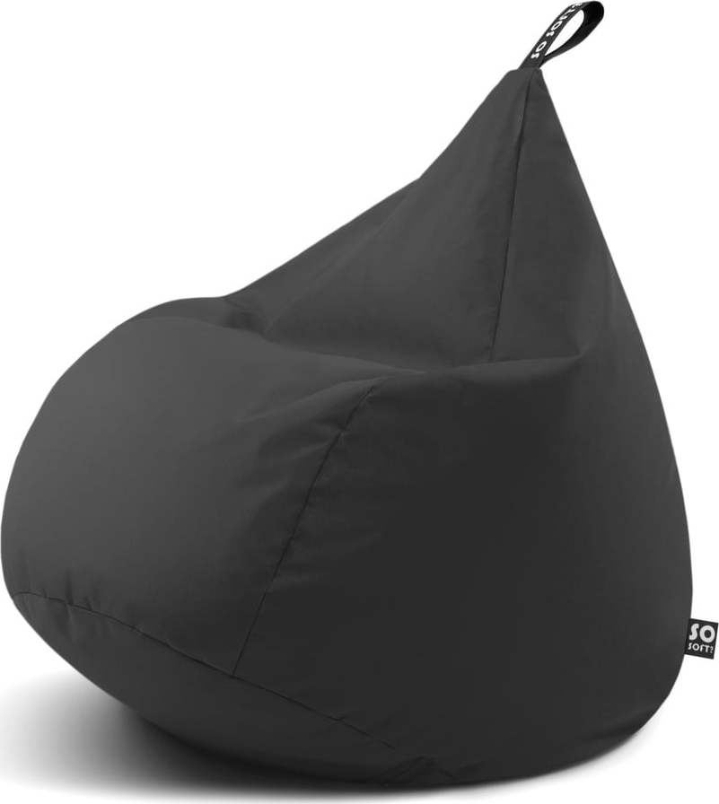 Šedý sedací vak Drop L – So Soft? So Soft?