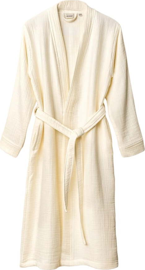 Krémový mušelínový župan velikost L/XL Kimono – Foutastic Foutastic