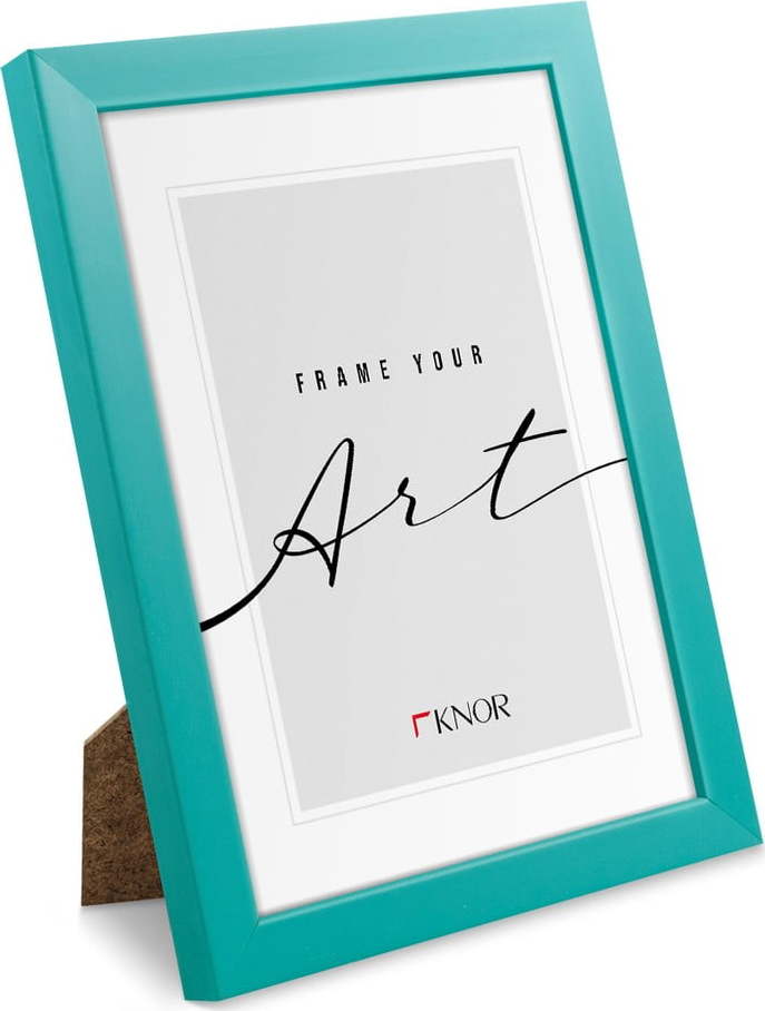 Tyrkysový rámeček na zeď 32x42 cm – knor knor