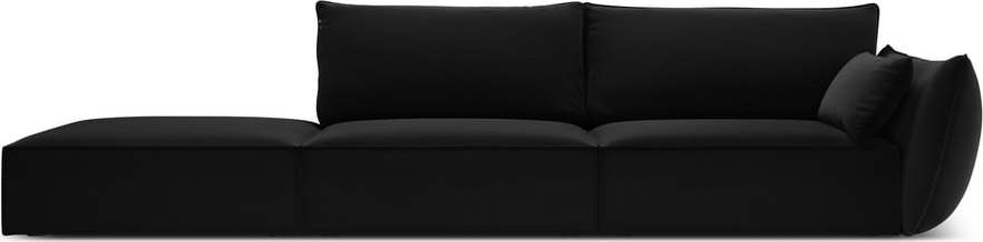 Černá sametová pohovka pravý roh 264 cm Vanda – Mazzini Sofas Mazzini Sofas