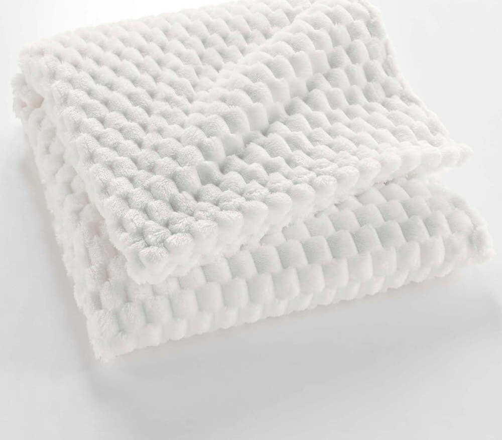 Krémová deka z mikroflanelu 125x150 cm Mini Frosty – douceur d'intérieur Douceur d intérieur