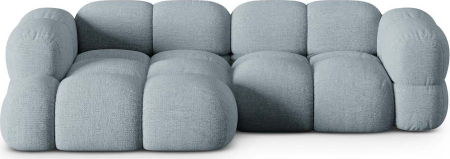 Světle modrá rohová pohovka (levý roh/s lenoškou) Loretto – Cosmopolitan Design Cosmopolitan design