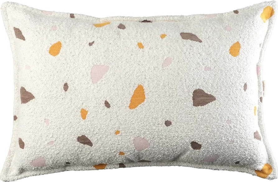 Krémový dětský pohovkový polštář z textilie bouclé/žinylkový Terrazzo Bolster – Wigiwama Wigiwama