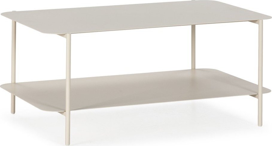 Krémový kovový konferenční stolek 58x90 cm Beatrix – MOME Mome