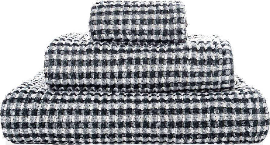 Černé/šedé bavlněné ručníky a osušky v sadě 3 ks London – Restilo Restilo