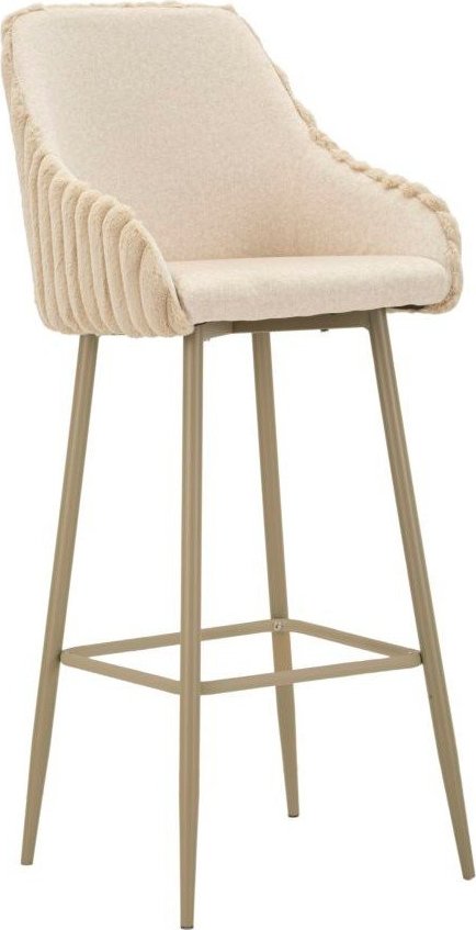 Krémové čalouněné barové židle v sadě 2 ks s područkami (výška sedáku 78 cm) Alaska – Mauro Ferretti Mauro Ferretti