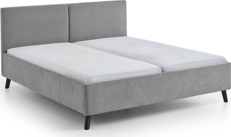 Šedá čalouněná dvoulůžková postel s roštem 180x200 cm Piano – Meise Möbel Meise Möbel