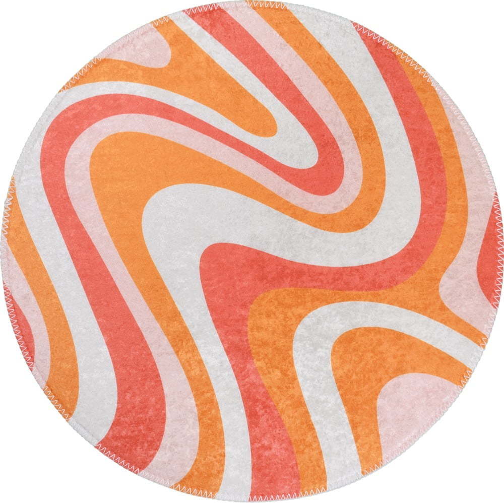 Oranžový pratelný kulatý koberec ø 120 cm Colors of Joy – Vitaus Vitaus