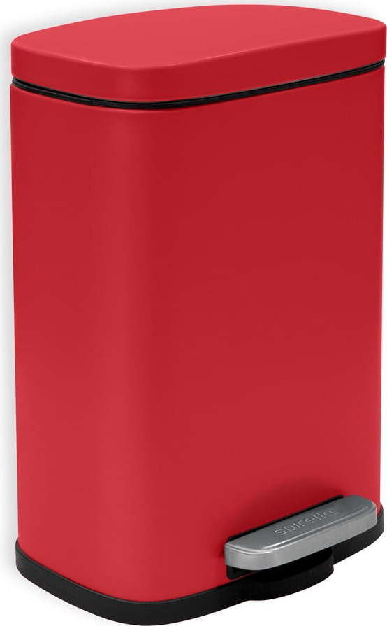 Červený nášlapný ocelový odpadkový koš 5 l Akira – Spirella SPIRELLA
