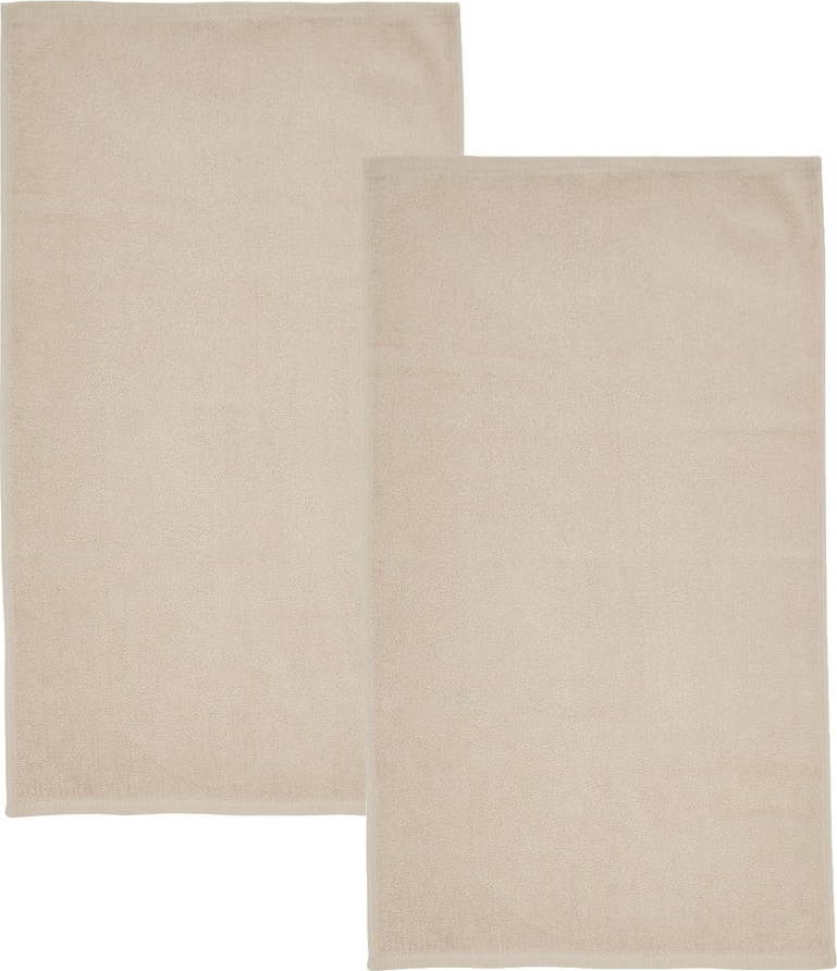 Béžové rychleschnoucí/froté bavlněné osušky v sadě 2 ks 90x140 cm Quick Dry – Catherine Lansfield Catherine Lansfield