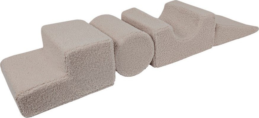 Šedé látkové pěnové hřiště 45x170x30 cm Montessori – Meowbaby MeowBaby