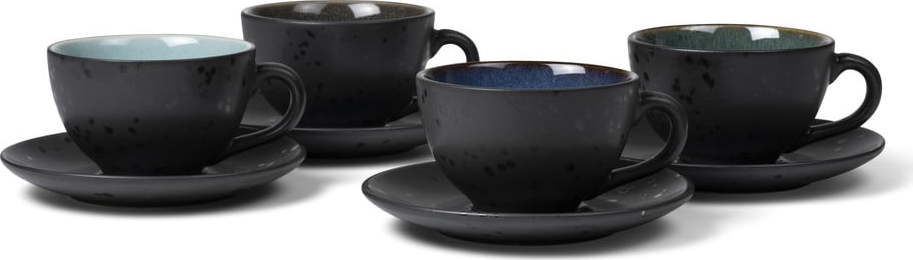 Černé/tmavě modré keramické šálky v sadě 4 ks 240 ml Gastro Black/Mix – Bitz Bitz